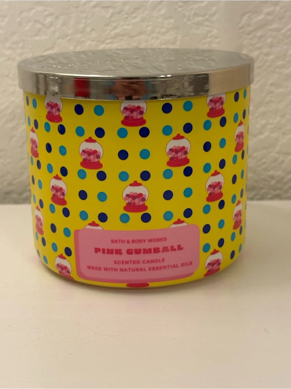 Bath & Body Works Pink Gumball scented 3 wick candle